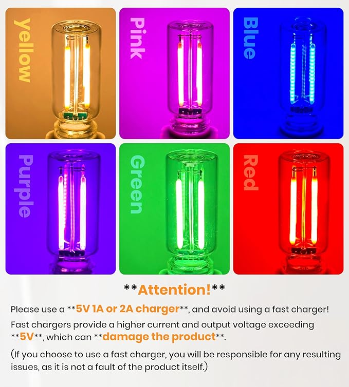 USB Retro Car Lamp, Touch-Control Portable LED Car Ambient Light, USB Powered Night Lights, Suitable for Bedroom, Camping, Holiday Decorations. (Purple Light)