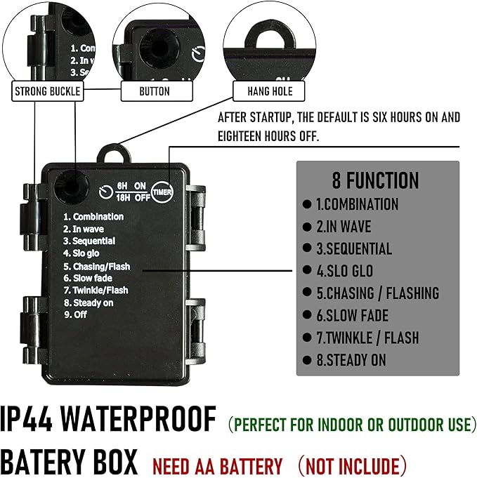 NEROSUN Halloween Mini String Lights, 2 Pack Total 100 LED 32 FT Waterproof Battery Operated Fairy Lights with 8 Modes, Halloween Decorations for Indoor Outdoor Garden Party Decor (Purple & Orange)