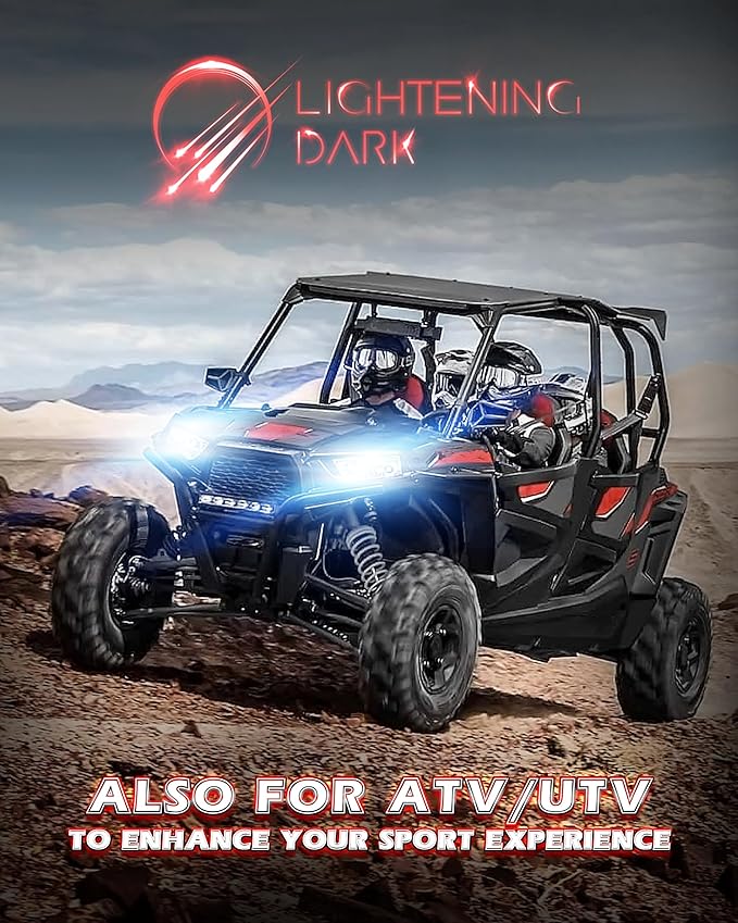 9007 Bulbs, 9007 Fog Light Bulbs 400% Bright 6500K Xenon White Fanless Wireless Plug and Play (Pack of 2)