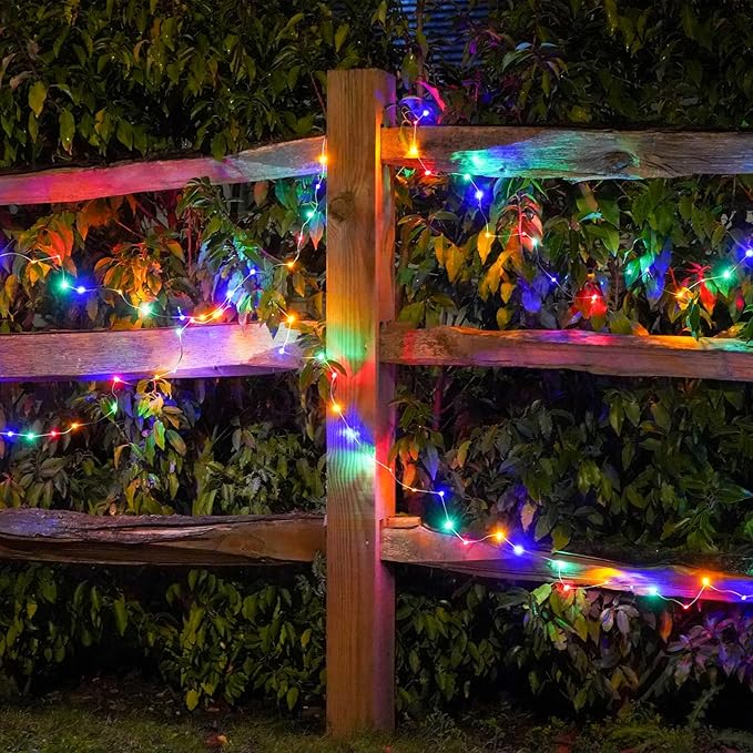 Solar String Lights for Outside, 72Ft 200 LED Solar Fairy Lights with 8 Modes, Solar Powered Fairy Lights Waterproof for Christmas Tree Garden Party Wedding Decor.((Multi-Colored)