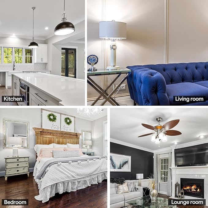 12 Pack A19 LED Light Bulbs, 40 Watt Equivalent Daylight 5000K with E26 Medium Base, Efficient 5W, 450 Lumens Non-Dimmable LED Bulbs, ETL/UL Listed, Energy Efficient for Bedroom Home Office