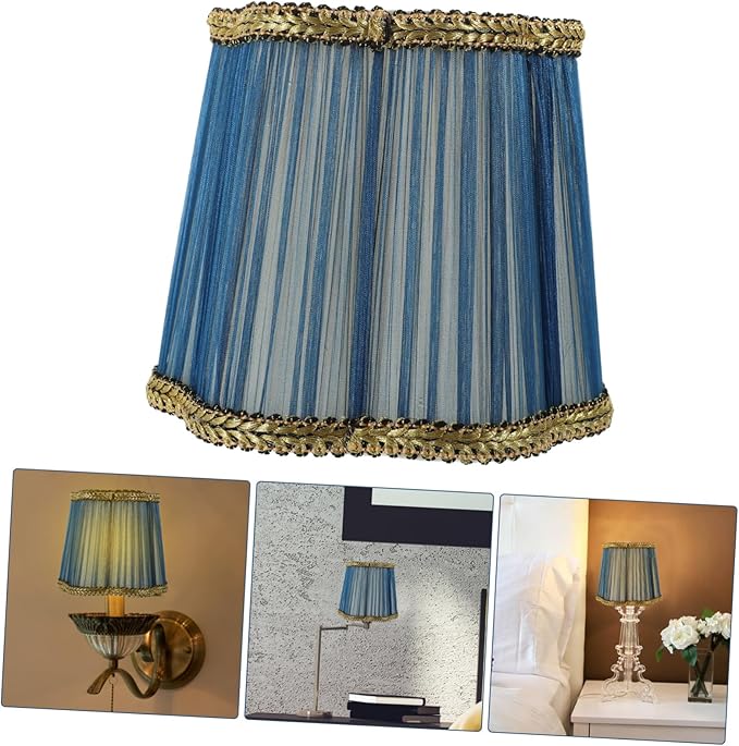 Cabilock Clip Lampshade Cover Pleated Light Bulb Cover for Table Lamps Replacement for Indoor Decor Easy Installation