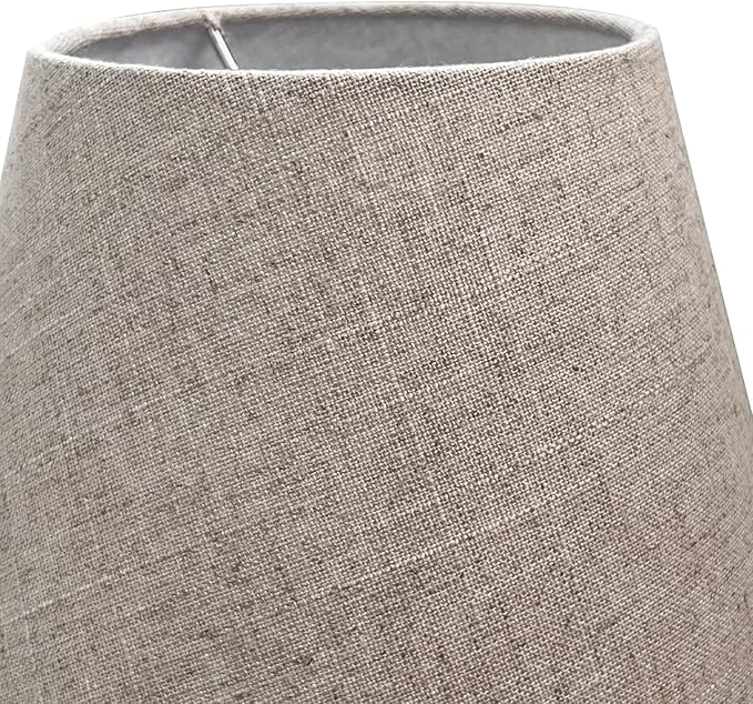 Tootoo Star Barrel White Small Lamp Shade for Table Floor Lamps Replacement, 6x10x7.5 Inch, Fabric Cloth,Spider Model (Brown)
