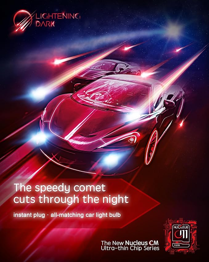 9005+9006 Light Bulbs, HB3+HB4 Fog Bulbs Combo 6500K Xenon White Extremely Bright Wireless Fanless (Pack of 4)