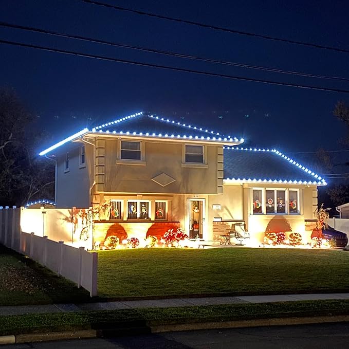 Holiday Lighting Outlet C7 Christmas Light String, Patio and Event Lighting, Black Cord, 12" Socket Spacing SPT-1 (100')