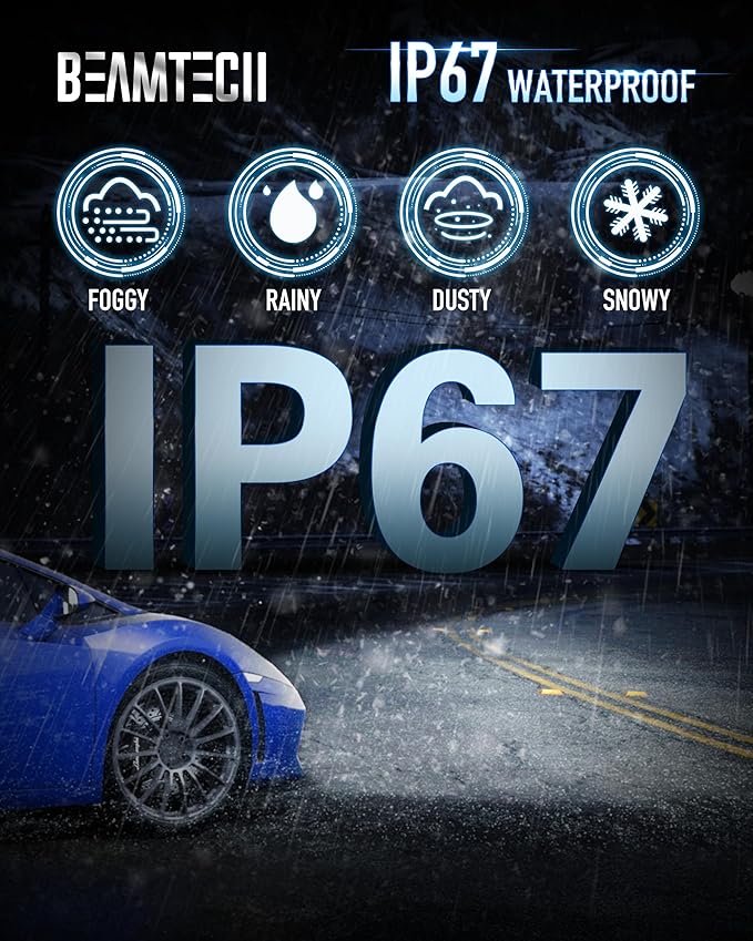 BEAMTECH H4 Bulbs, 900-3 S1 Series Fanless Fog Light, Pack of 2