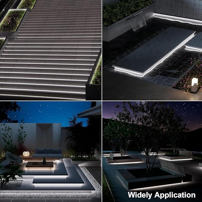 echosari 50Ft Solar Strip Lights Outdoor – IP65 Waterproof, 8 Modes, Remote & Timer, Auto On/Off