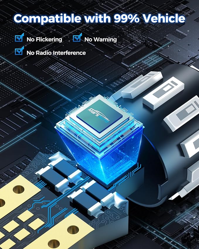 Marsauto 194 LED Bulb Blue for Dome Map Light, 168 2825 W5W T10 Wedge Replacement Super Bright LED Light Bulbs for Car Courtesy Step Dash Side Marker Trunk Light (Pack of 10)