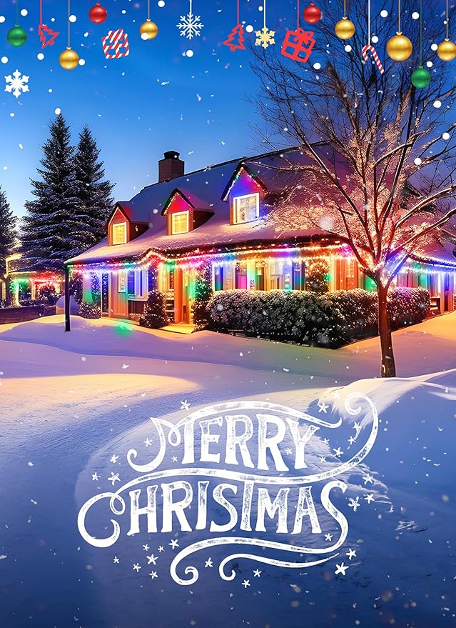 Vintage C9 LED Christmas Lights Outdoor, 100 Ft C9 String with 100 Shatterproof Colorful Bulbs, Waterproof Connectable Christmas Tree Lights for Roofline Holiday Garden Party Xmas Decorations