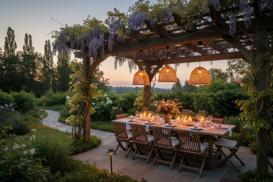 Best outdoor patio lighting ideas for summer entertaining with pendant lights and solar garden lights