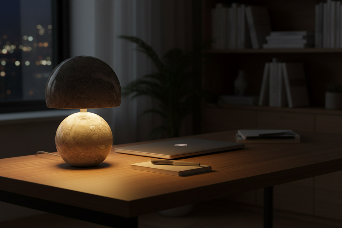 Home Office Style: Blending Professionalism and Warmth with a Marble Table Lamps