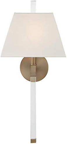 Crystorama Renee 1 Light Aged Brass Sconce
