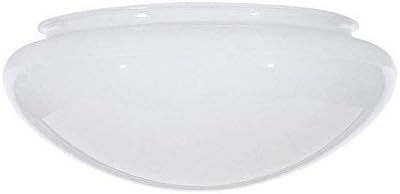 Satco 50-330 9.5-Inch Replacement Mushroom Glass Shade, 7-7/8 Inch Fitter, White (50/330)