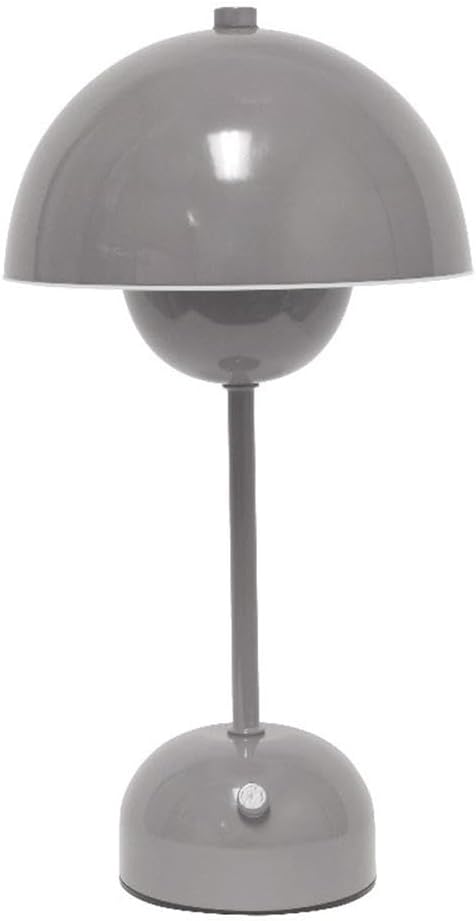 Simple Designs Mushroom Magic LED Table Lamp, Gray (LD1069-GRY)