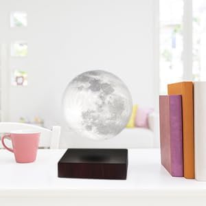 VGAzer Levitating Floating Wireless Moon Lamp,3D-Printed LED Lamp Floats & Spins Freely,Gifts Cool Home Decor (3 Colors)