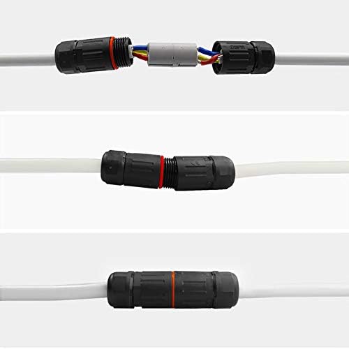 10PCS IP68 Waterproof Connector 3Pin Connector Extension Outdoor Plug Socket Cable Wire Cable for Car Truck Boat Indoor/Outdoor LED Strip Lights