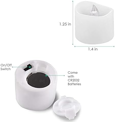 IMAGE Battery Tea Lights with Timer,Flickering Candles 12PCS 6hrs on and 18hrs Off in 24 Hours Cycle Automatically Timing LED Candles Lights with 100 PCS Decorative Fake Rose Petals-Warm White