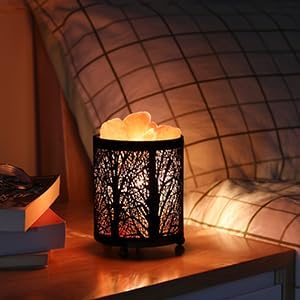 Zanflare Salt Lamp, Pink Salt Lamp, Salt Rock Lamp, Night Light in Fawn Design Metal Basket with Dimmer Switch, Himalayan Salt Lamp, House Warming, Wedding Gifts, Birthday Gifts for Women