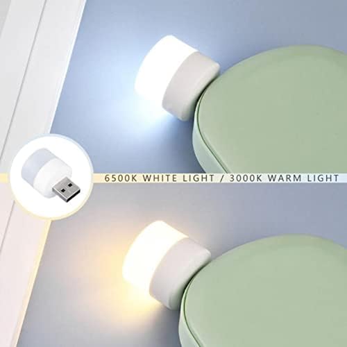 USB Plug Lamp - Computer & Mobile Power Charging Light - Small Book & Reading Light (4 LED, 4 Warm)