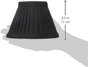 Royal Designs, Inc. CS-112BLK/GL-6 Pleated Empire Chandelier Shade, 3 x 6 x 4.25, Black with Gold, 6-Pack