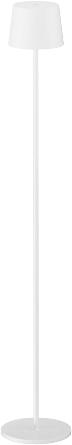 Cordless 7000mAh Battery Operated Floor Lamp, IP54 Waterproof Outdoor Modern White Standing Lamp Rechargeable, Adjustable Height Floor Lamp for Outdoor/Indoor/Patio(White)