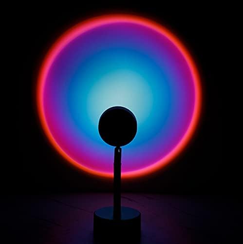 Sunset Lamp Sunset LED Projection 180 Degree Rotation USB Rainbow Projection Lamp Night Light Romantic Projector for Home Party Living Room Bedroom Decor (Rainbow)