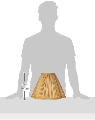 Royal Designs, Inc. BS-754U-13AGL Bottom Scallop Gather Pleat Basic Lamp Shade with UNO Threaded Fitter, 5 x 13 x 9.5, Antique Gold