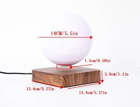 Moon Lamp 3D Printing Magnetic Levitating Moon Light Lamps for Home Office Decor Creative Gift Has 3 Colors Modes