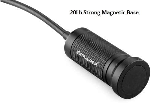 NextLED NT-7647 20-Inch Gooseneck Flashlight with Magnetic Base, Cree LED, Zoomable Lens, IP54 Rating Waterproof. Flexible LED Light, Work Bench, Auto Repair, Grill Light, Inspection