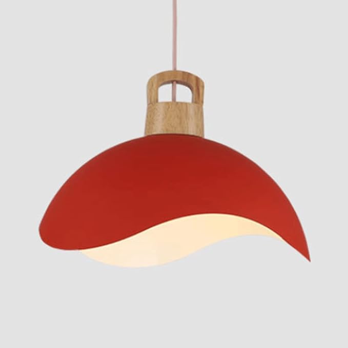 RCIDOS Personalized Pendant Lights Modern Simplicity Hanging Lamp Scandinavian Macaron Lighting Fixture Creative Suspensiom Lamp Wood Art for Kitchen Island Dining Room Over Sink