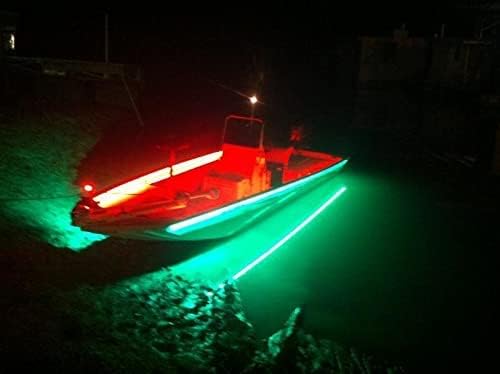 BSOD LED Strip Lights for Boats,12V Outdoor RGB Underwater Rope Light Real IP68 Waterproof Strip 16.4ft Marine Fish String Flexible Green/Red/Blue Light for Swimming Pool Boat Fish Tank