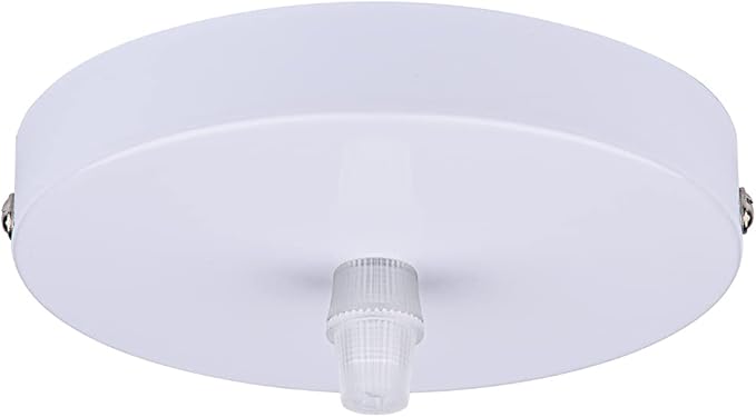 Arturesthome 5.9" White Ceiling Plate Light Kit Rewind Single Hole with Hardware,Ceiling Canopy for Pendant Lighting or Chandelier,Easier to Install Than Standard Canopies