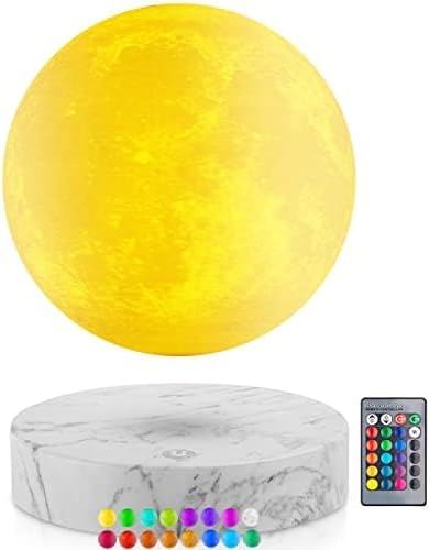 Levitating Moon Night Light 3D Printed 16 Colors Adjustable,Floating & Spinning & Magnetic Levitation, Cool Lamps for Bedrooms Office Decor, Unique Gifts