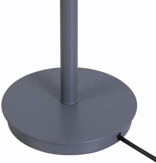 Ceybo 61.5 in. Gray Outdoor/Indoor Floor Lamp with Rope Shade – Weather-Resistant Boho Modern Lighting for Patio, Porch, or Sunroom