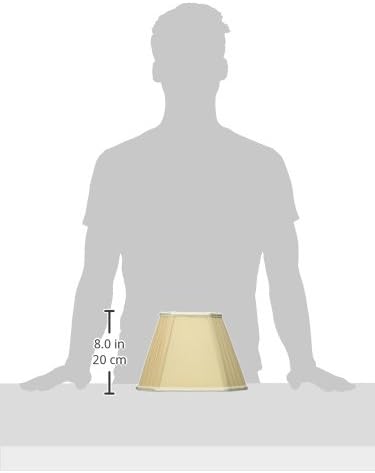 Royal Designs Rectangle Empire w Pleated Cut Corners Designer Lampshade w Staggered Pleats, Beige, (5.5x4) x (10x6.75) x 7.5