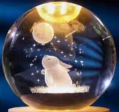Bunny Lamp Easter Night Light, Crystal Rabbit Lamp 16 Color Changing with Remote Control for Bedroom Decor, Night Light Bunny