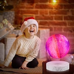 Floating and Levitating Moon Lamp with 16 Colors Ball, 3D Printing Moon Lamp Night Light, Magnetic Levitation Table Lamp,Spinning Freely, Cool Desk Lamp,Preety Gifts, Office Room Decor