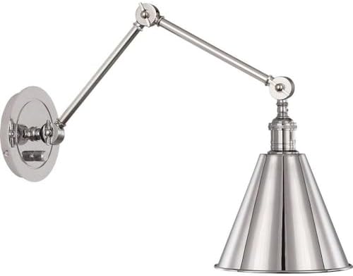 Jonathan Adler Robert Abbey S2418 Alloy - One Light Wall Sconce, Polished Nickel Finish with Metal Shade