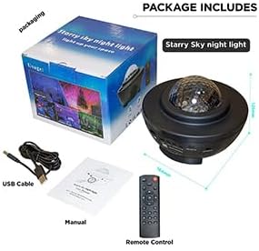 easeking Star Projector Galaxy Light Projector with Bluetooth Speaker, Multiple Colors Dynamic Projections Star Night Light Projector for Kids Adults Bedroom, Space Lights for Bedroom Decor Aesthetic
