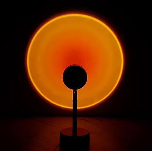 Sunset Lamp Sunset LED Projection 180 Degree Rotation USB Rainbow Projection Lamp Night Light Romantic Projector for Home Party Living Room Bedroom Decor (Sunset)
