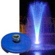 Custom Pro Floating Water Fountain with 48 White LED Lights, 600 GPH Pond Pump, 33 Foot Power Cords & More - Easy Installation