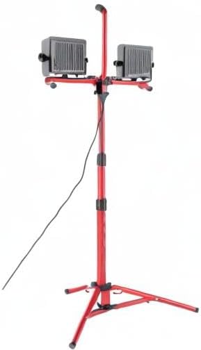 VEVOR LED Work Light with Stand, 2PCS 10000 Lumen Dual-head LED Work Light with 27.6"-68.1" Adjustable and Foldable Tripod Stand, IP65 Waterproofed LED Tripod Work Light, with 5000 K Color Temperature