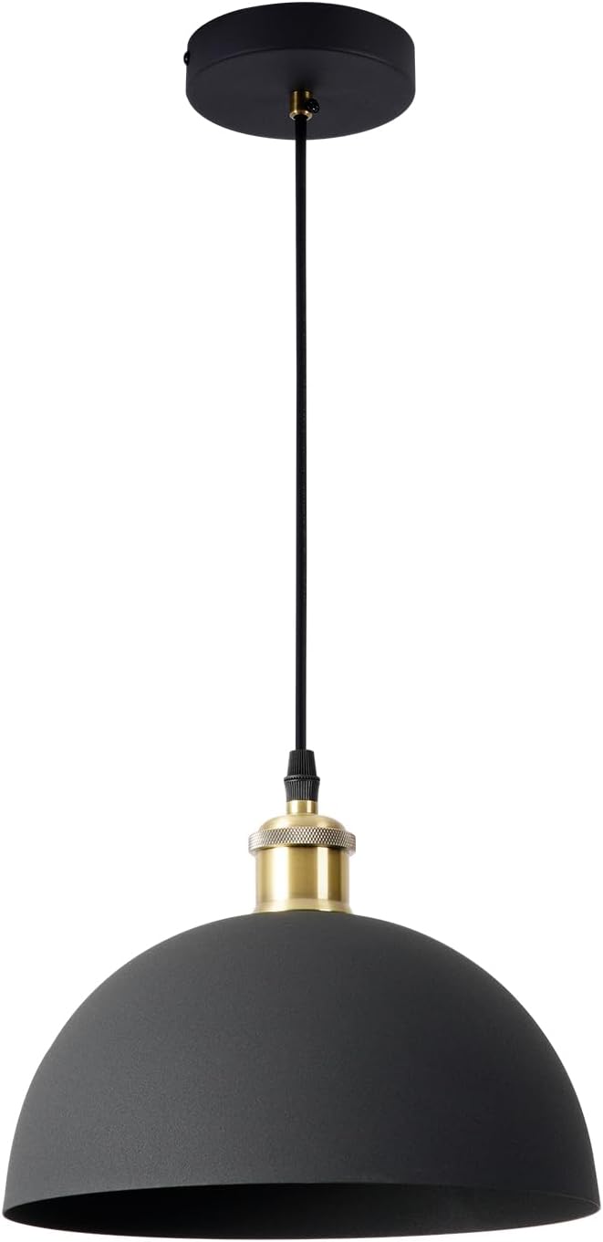 Modern Industrial Black Chandelier 9.8 inches, line Length 78.74 inches, Kitchen Island, Bedroom, Dining Room, Living Room, Hallway