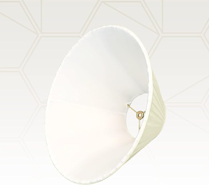 Royal Designs Coolie Empire Side Pleat Basic Lamp Shade, Eggshell, 6" x 18" x 11.5, BS-727-18EG