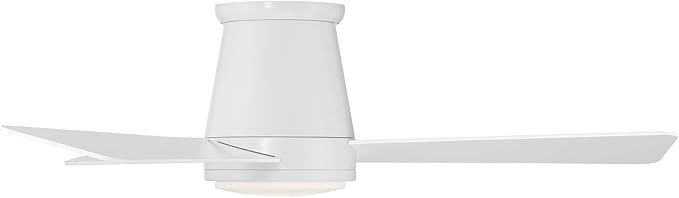 WAC Lighting Hug 3-Blade Aluminum Smart Flush Mount Ceiling Fan in Matte White