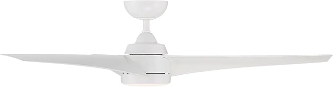 WAC F-070L-MW Sonoma 56" Outdoor Ceiling Fan with Lights and Remote Control, Matte White