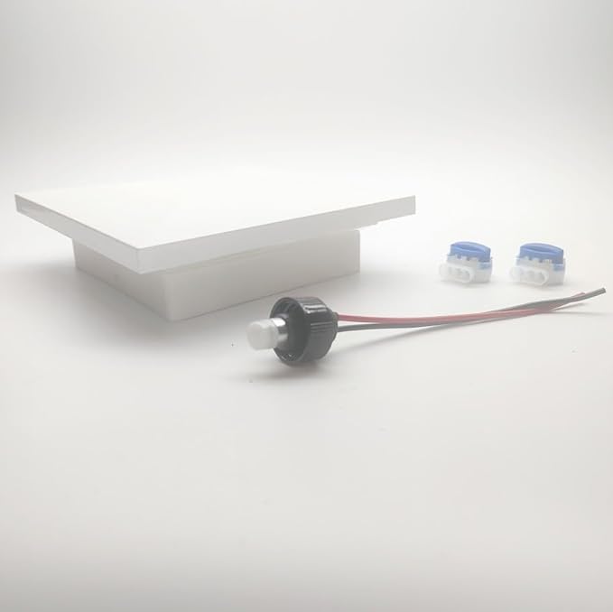 DekLights® DIY Line LED Lighted Post Cap for 4x4 Deck/Fence Posts. Wired 12volt Low Voltage with Replaceable LED Light Bulb. for Your Vinyl or Composite railings. Made in USA (White Cap 3000k Bulb)