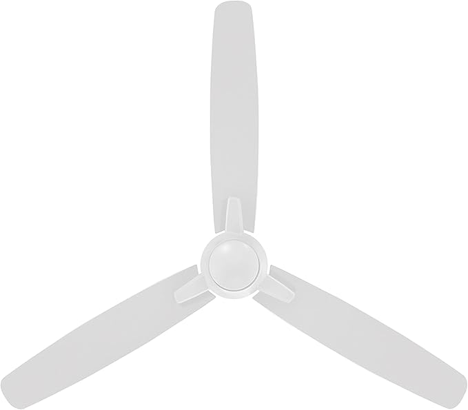 Blitzen Indoor and Outdoor 3-Blade Smart Ceiling Fan 54in Matte White with Remote Control, Matte White