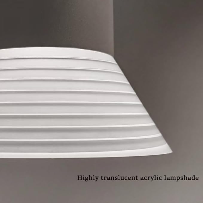 White Pendant Light,Modern Hanging Bedside Lamp,Kitchen Island Pendant Lighting with Acrylic and Aluminum Lampshade,Small Pendant Lamp for Bedroom,Dinning Table,Over Sink,Bar,Height Adjustable,GU10