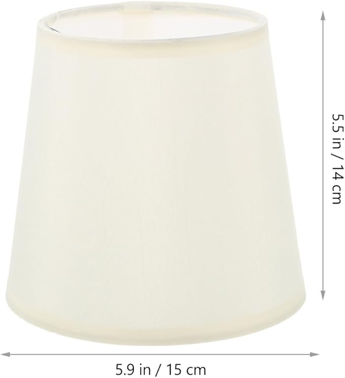 Replacement Lampshade for Table Lamps Light Black Fabric Lampshade Rustic White Pleated Decorative Lamp Shades